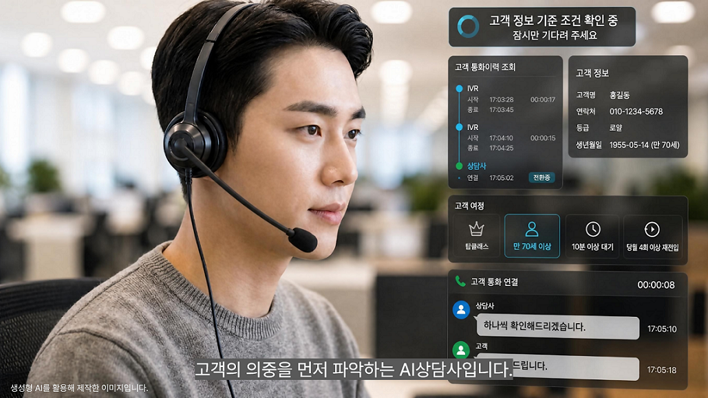 [사진설명2] 생성형AI로 제작한 AI상담 가상 이미지